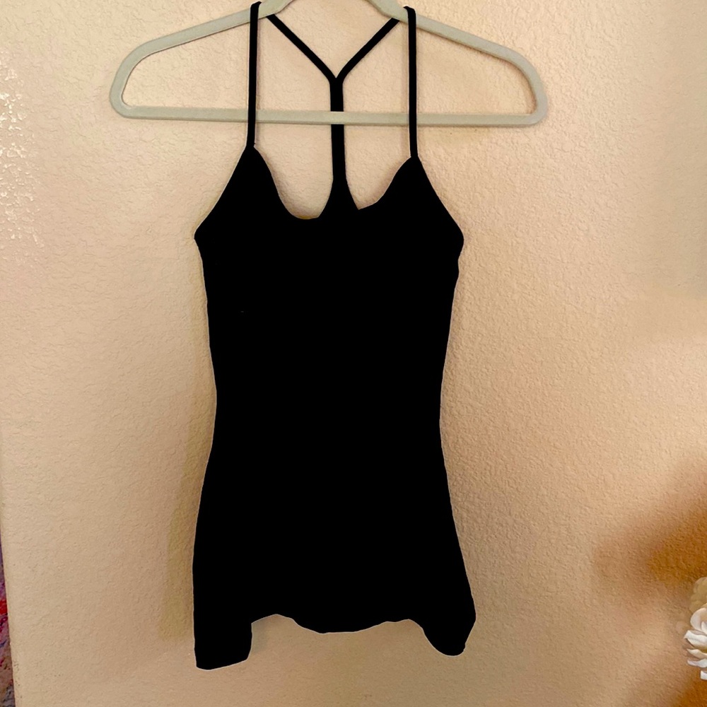 Lululemon power y tank, size 6, black